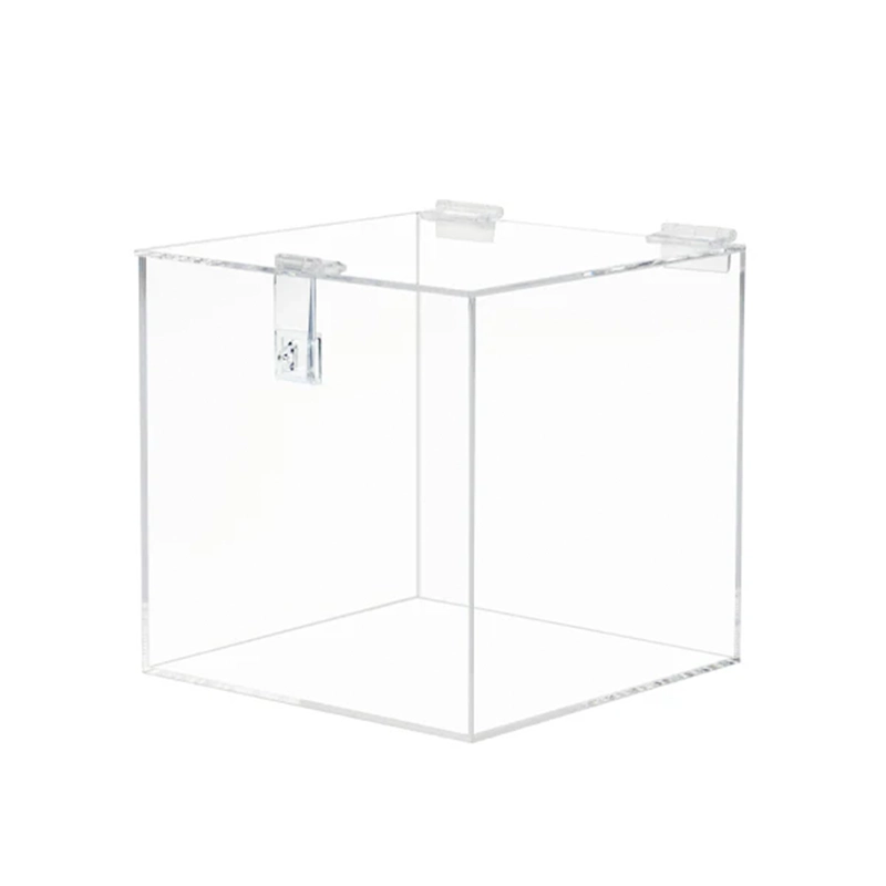 Clear Acrylic Box with Hinged Lid - Custom Size